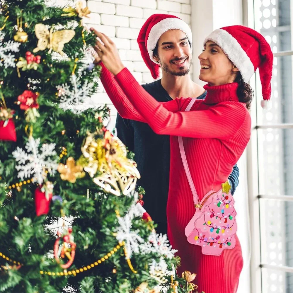 Elegant Christmas Tree Shoulder Bag for Women - Perfect for Xmas Celebrations